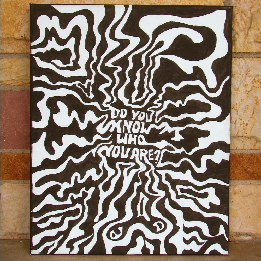 Modern Black and White Abstract Canvas